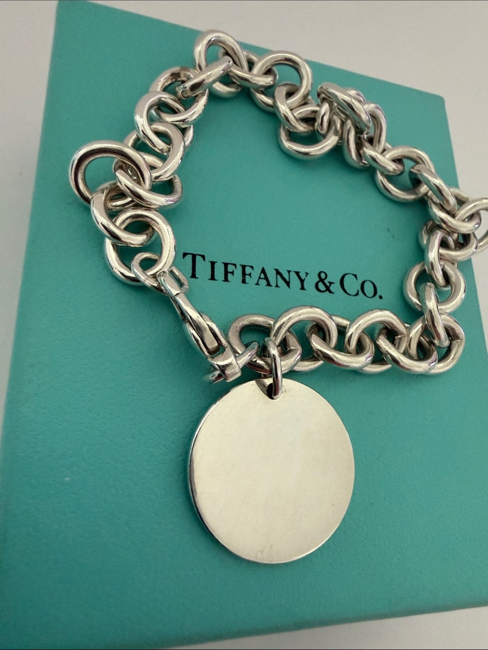 9” Length Tiffany & Co. Please Return To Tiffany Round Tag Bracelet - Picture 5 of 12